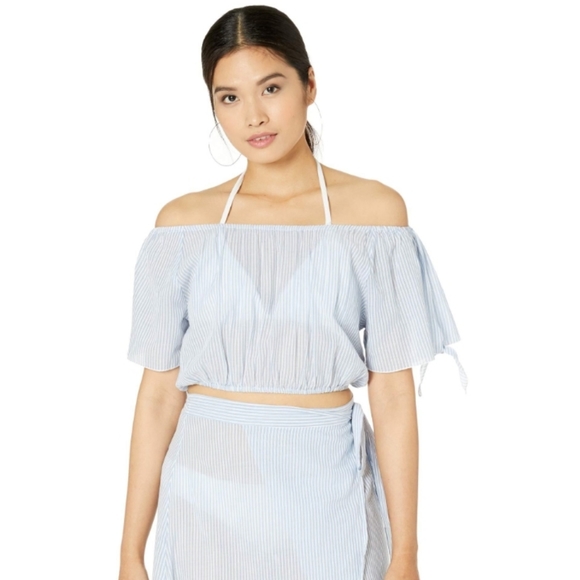 🔥🔥Onia Blue Bell French Stripe Colette Crop Top - Picture 13 of 13